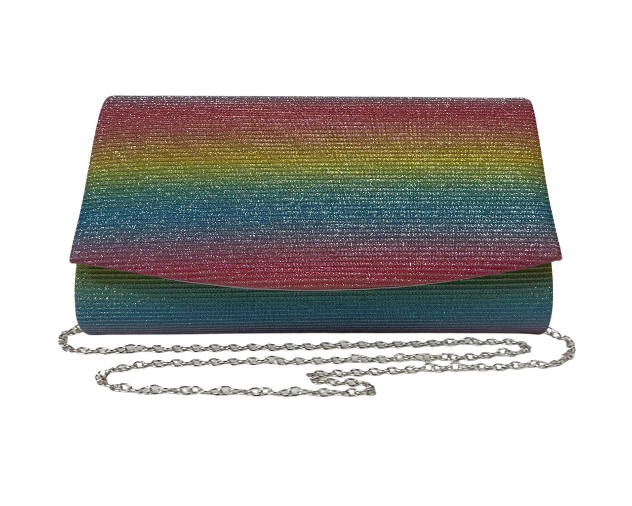 Women's Rainbow Coloured Clutch Bag
