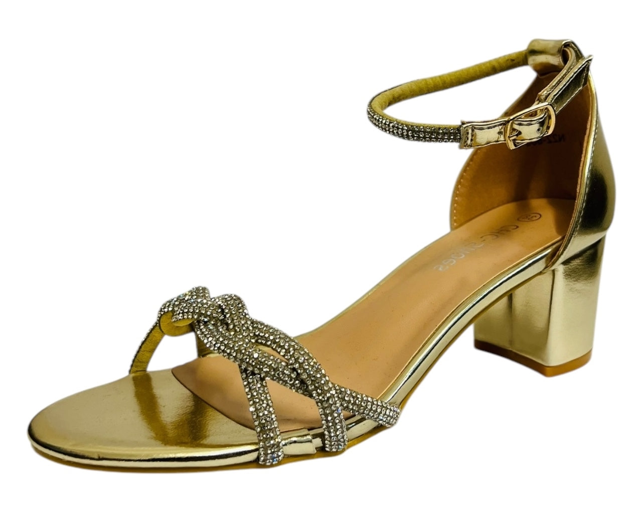Women's Crossover Diamante Wedding Prom Party Bride Shoes