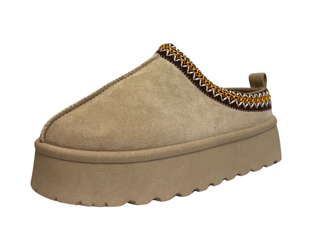 Women's Faux Fur Lined Aztec Platform Shoes