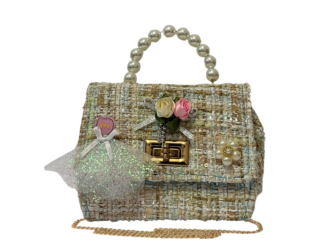 Kids Girls Diamante Glitter Clutch Hand Bag