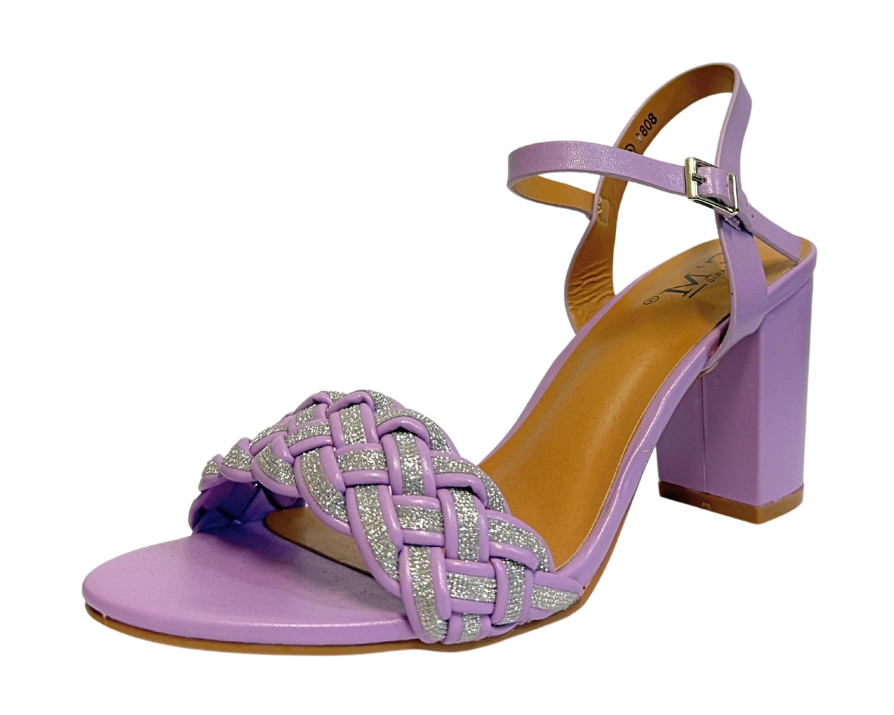 Women's 8081 Block Heel Ankle Strap Shoes