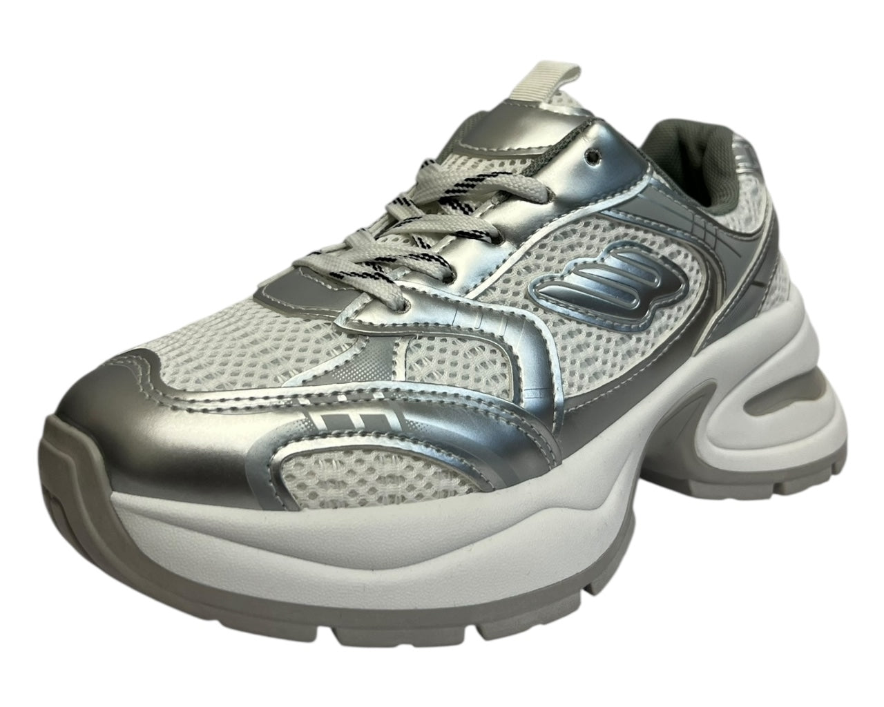 Women's Chunky Sole Mesh Lace Up Sports Trainers