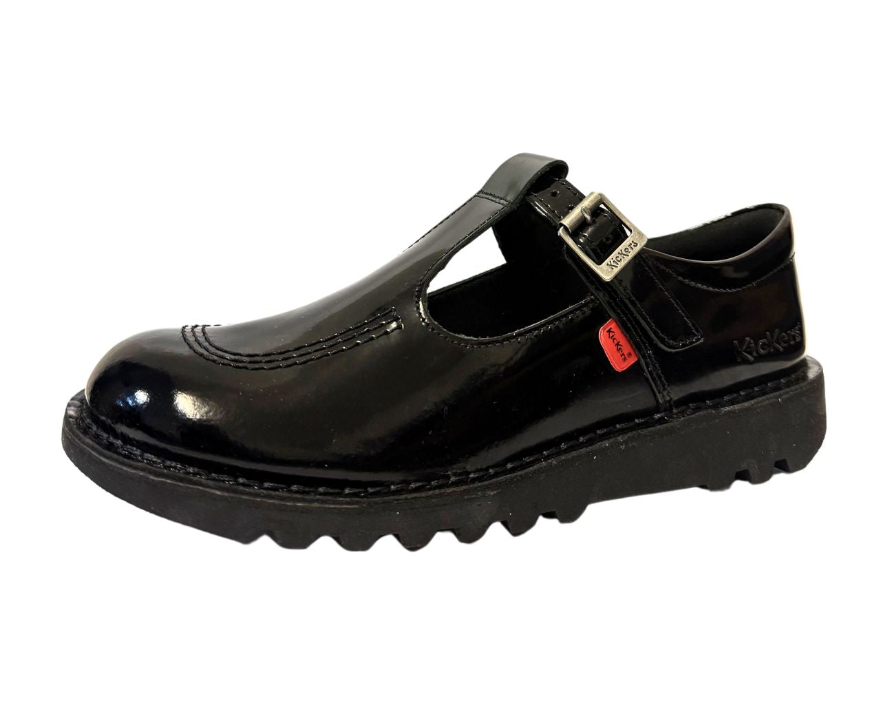 Kickers kick T Bar Patent Leather 112533 T BAR Shoes Black