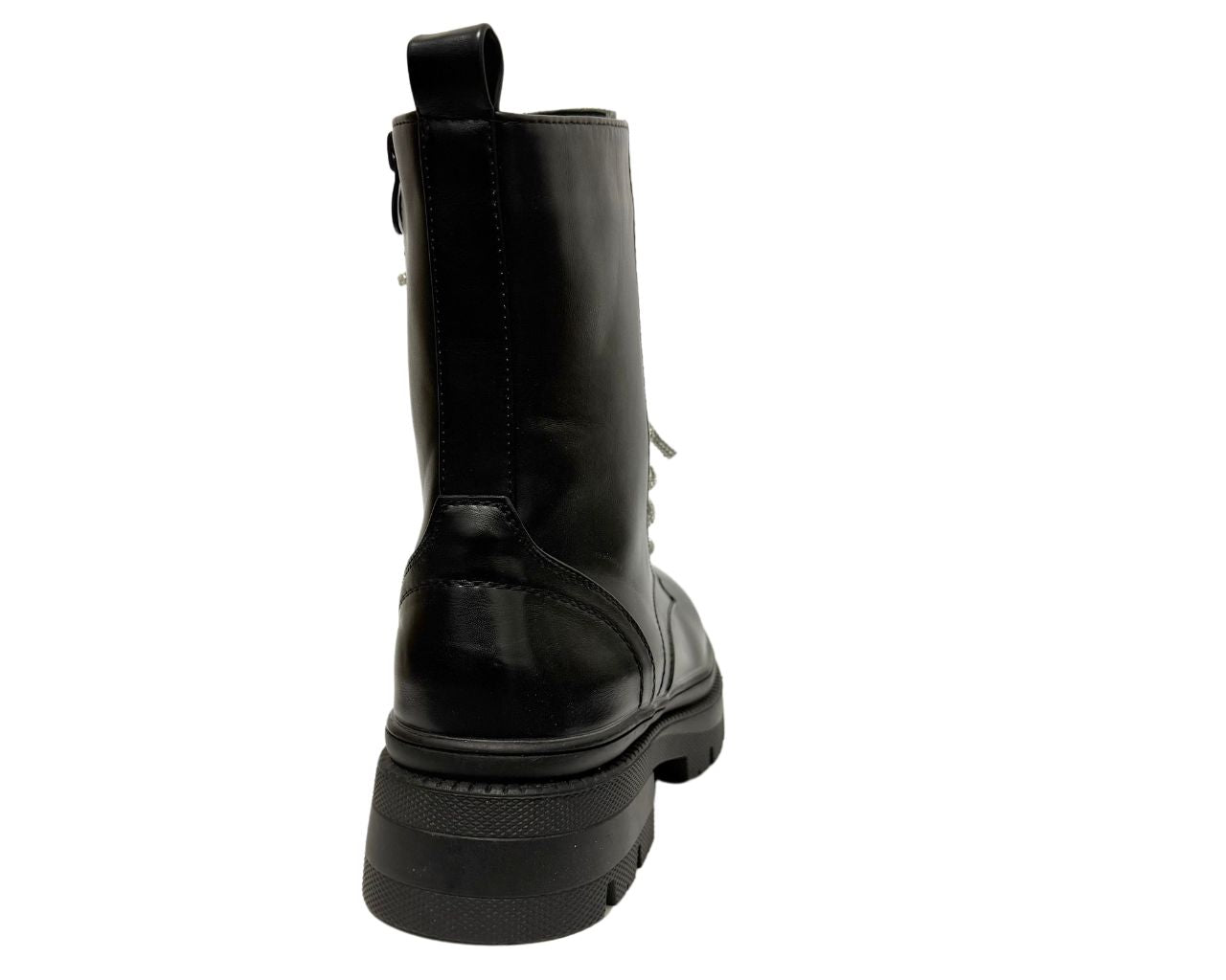 Women's Rhinestone Faux Leather Ankle Boots