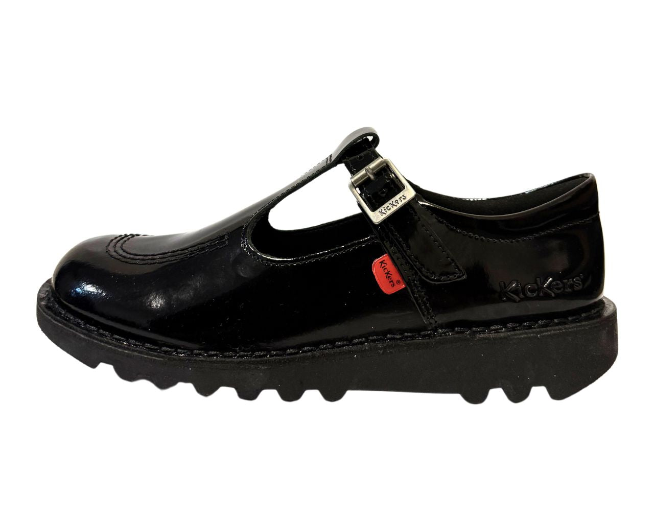 Kickers kick T Bar Patent Leather 112533 T BAR Shoes Black