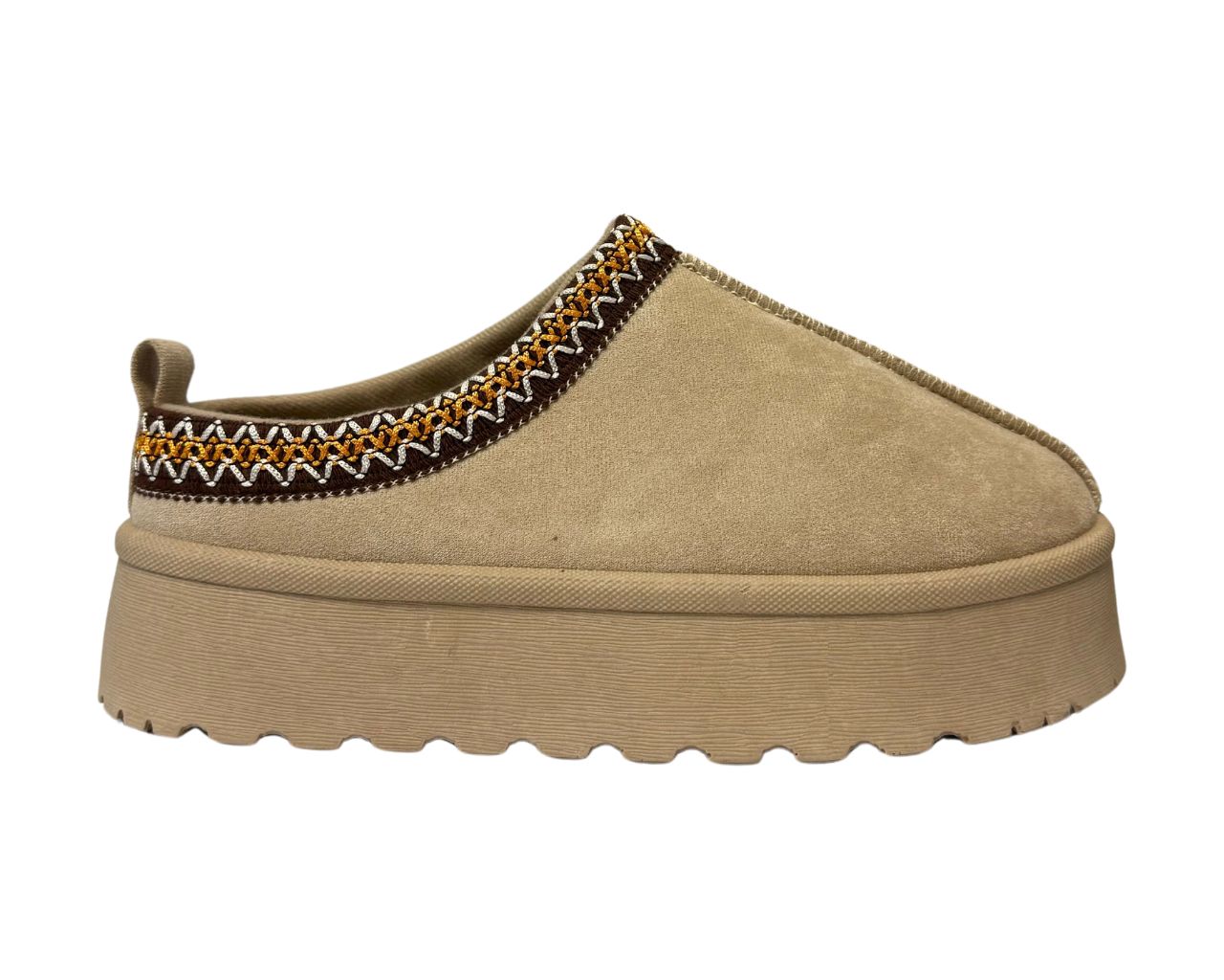 Women's Faux Fur Lined Aztec Platform Shoes