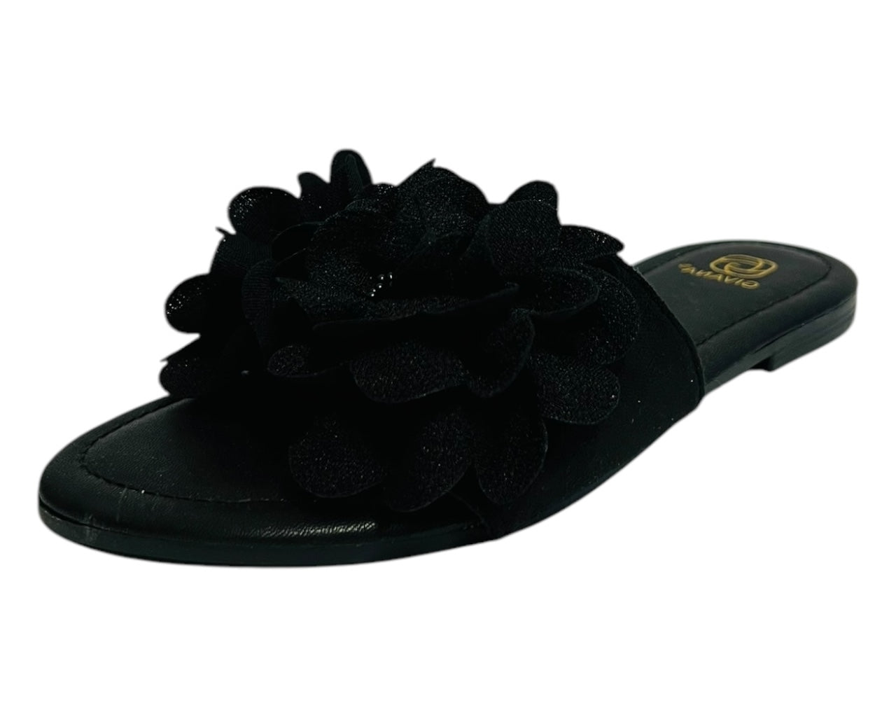 Women's Lightweight Open Toe Floral Deco Flat Sliders