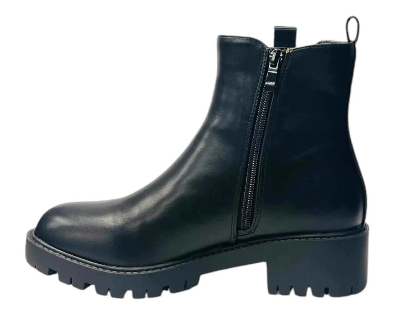 Women's Chunky Sole Zip Chelsea Ankle Boots