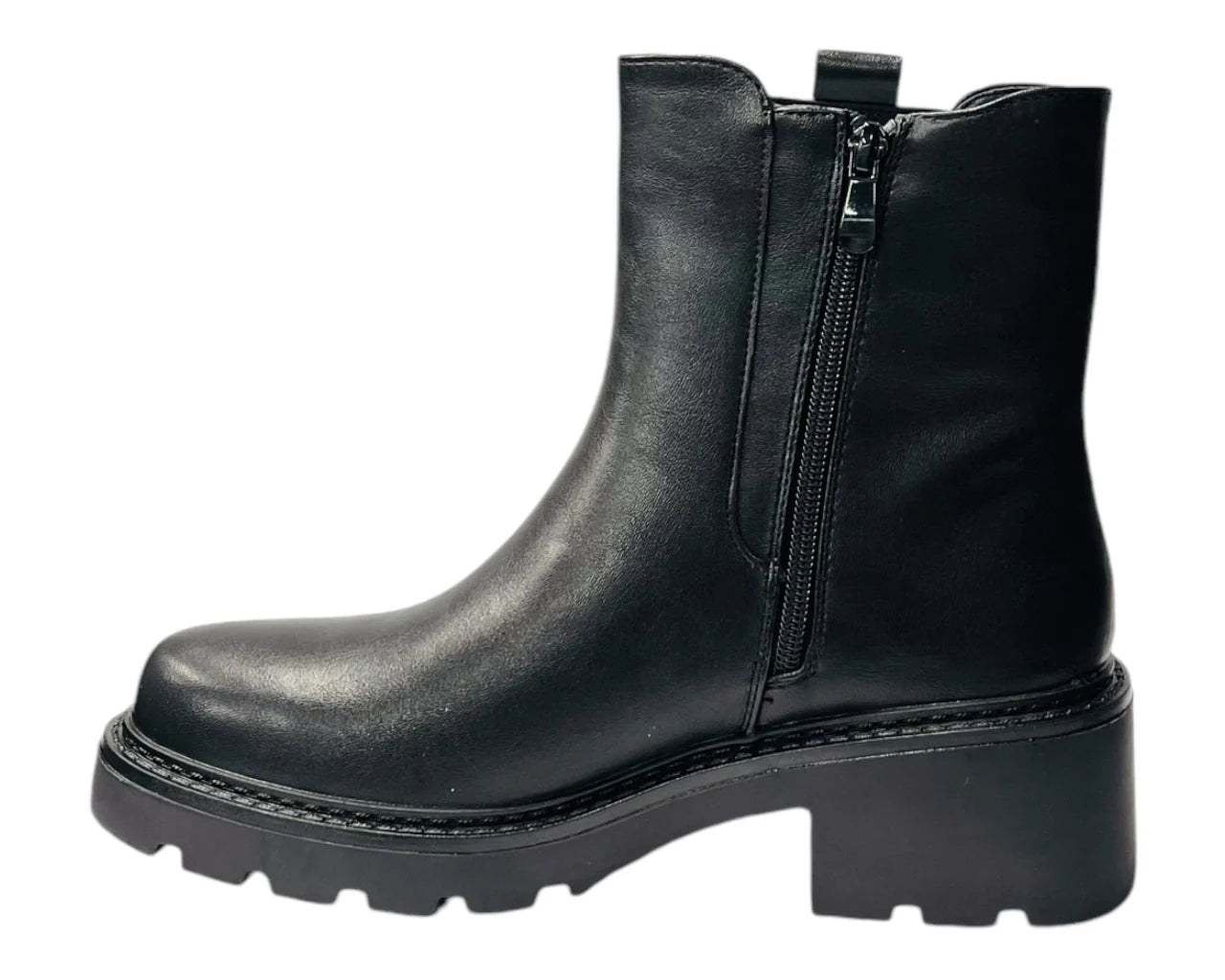 Women's Chunky Sole Padlock Chelsea Ankle Boots