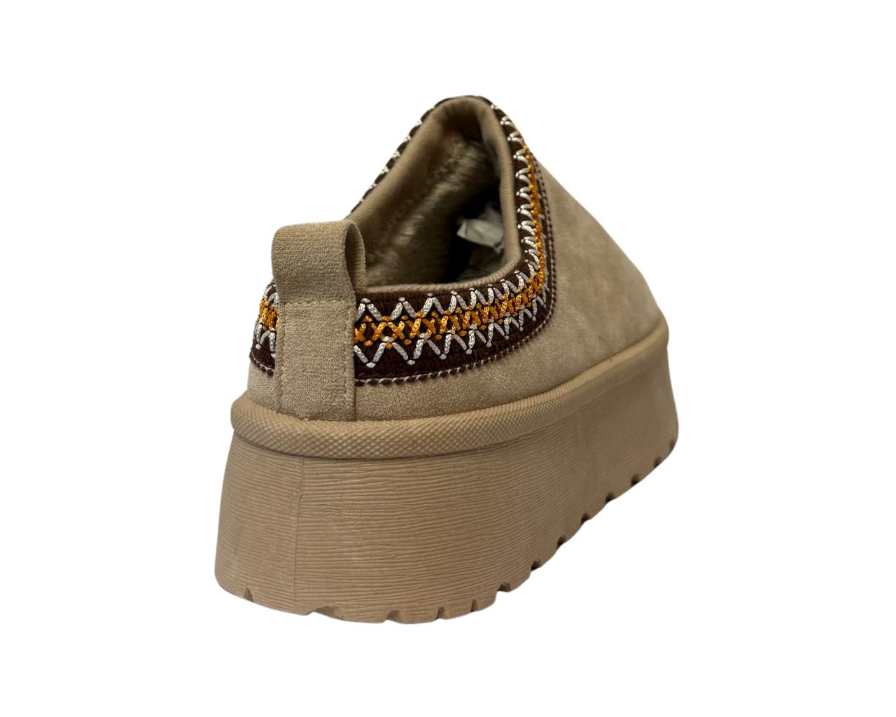 Women's Faux Fur Lined Aztec Platform Shoes