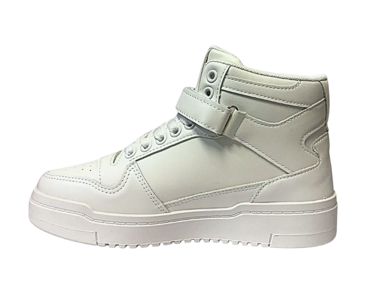Women's Faux Leather Chunky Sole Lace Up And side Pocket Ankle Trainers