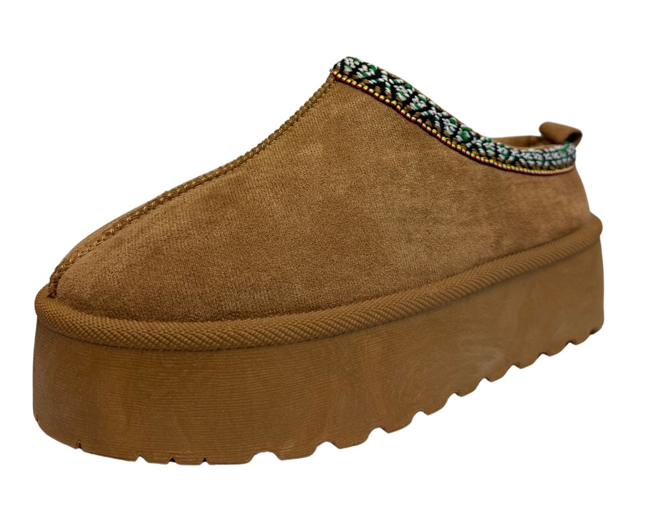 Faux Fur Lined Aztec Platform Shoes