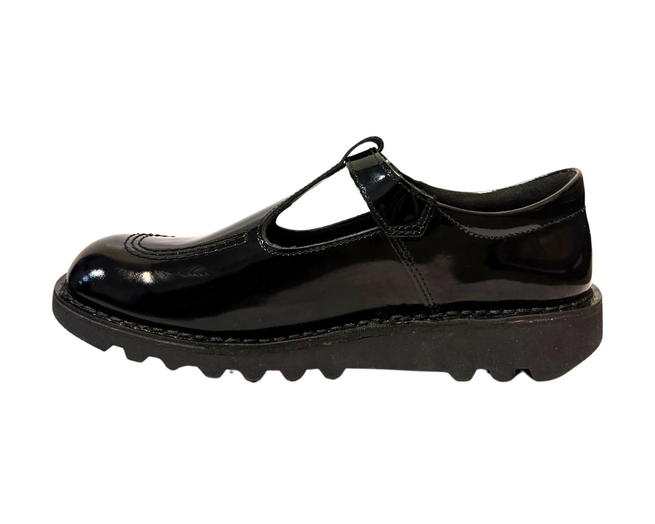Kickers kick T Bar Patent Leather 112533 T BAR Shoes Black