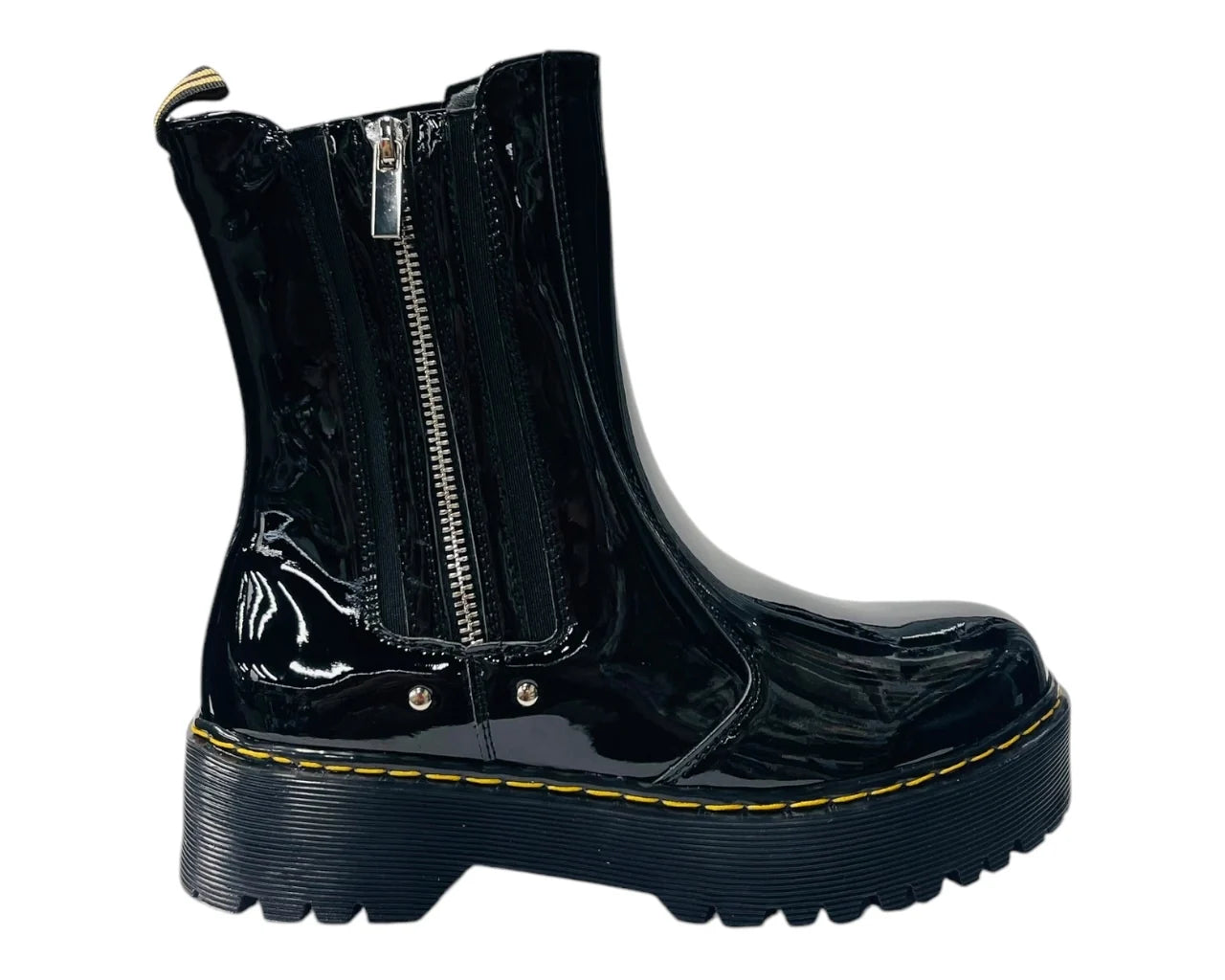 Women's Chunky Sole Zip Chelsea Ankle Boots