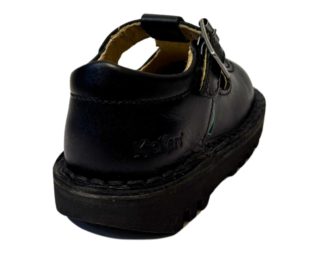Infants Youths Kickers KICK T CORE Leather T Bar Shoes Black