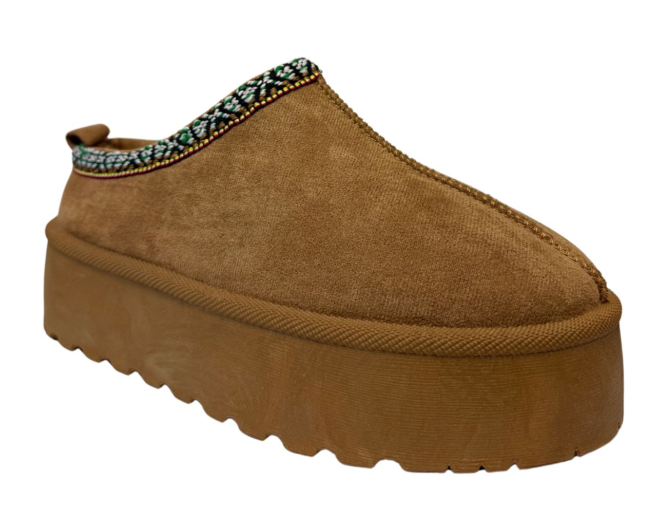 Faux Fur Lined Aztec Platform Shoes