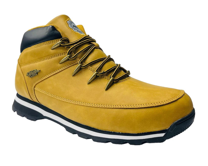Men's Faux Leather Lace Up Hiking Boots