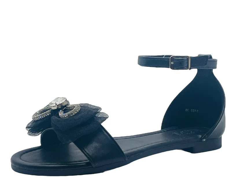 Women's Smart Flat Jewelled Comfy Sliders