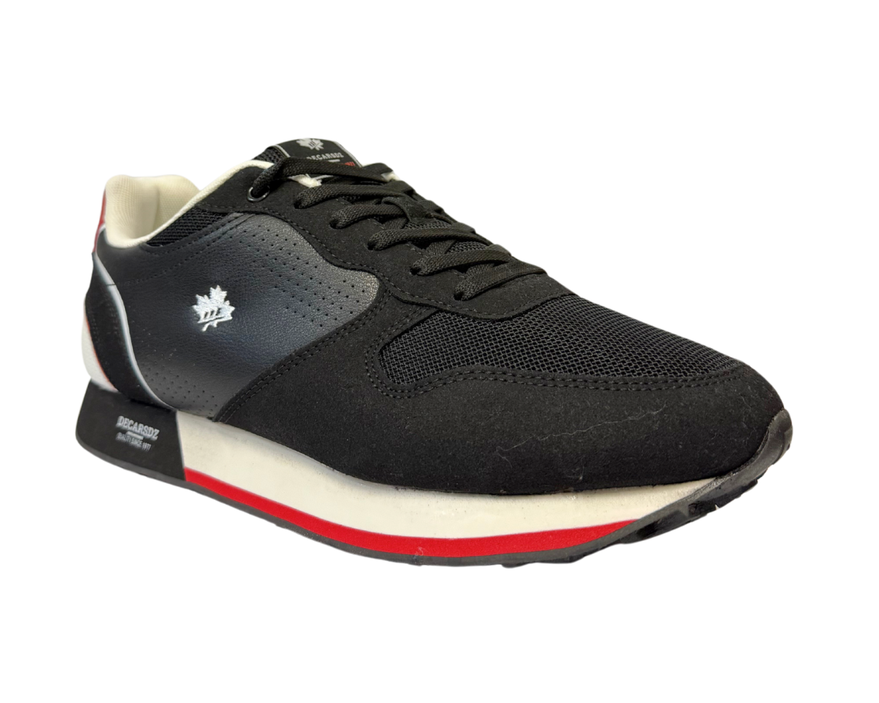 Men's Casual Faux Leather Lace Up Trainers