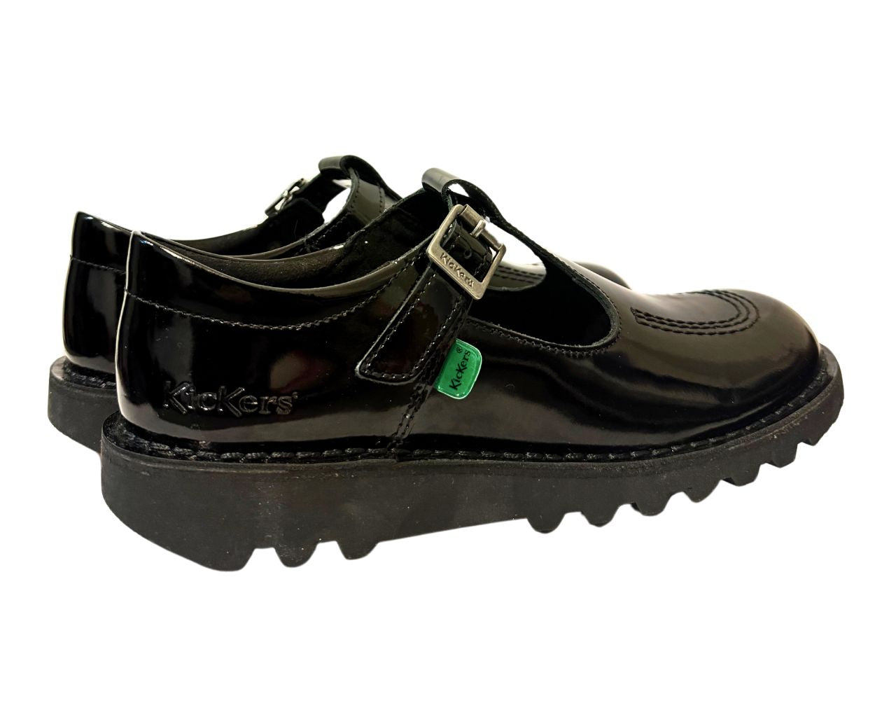 Kickers kick T Bar Patent Leather 112533 T BAR Shoes Black