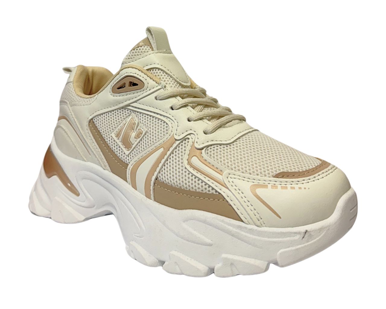 Women's Chunky Sole Lace Up Sports Comfy Gym Walking Trainers