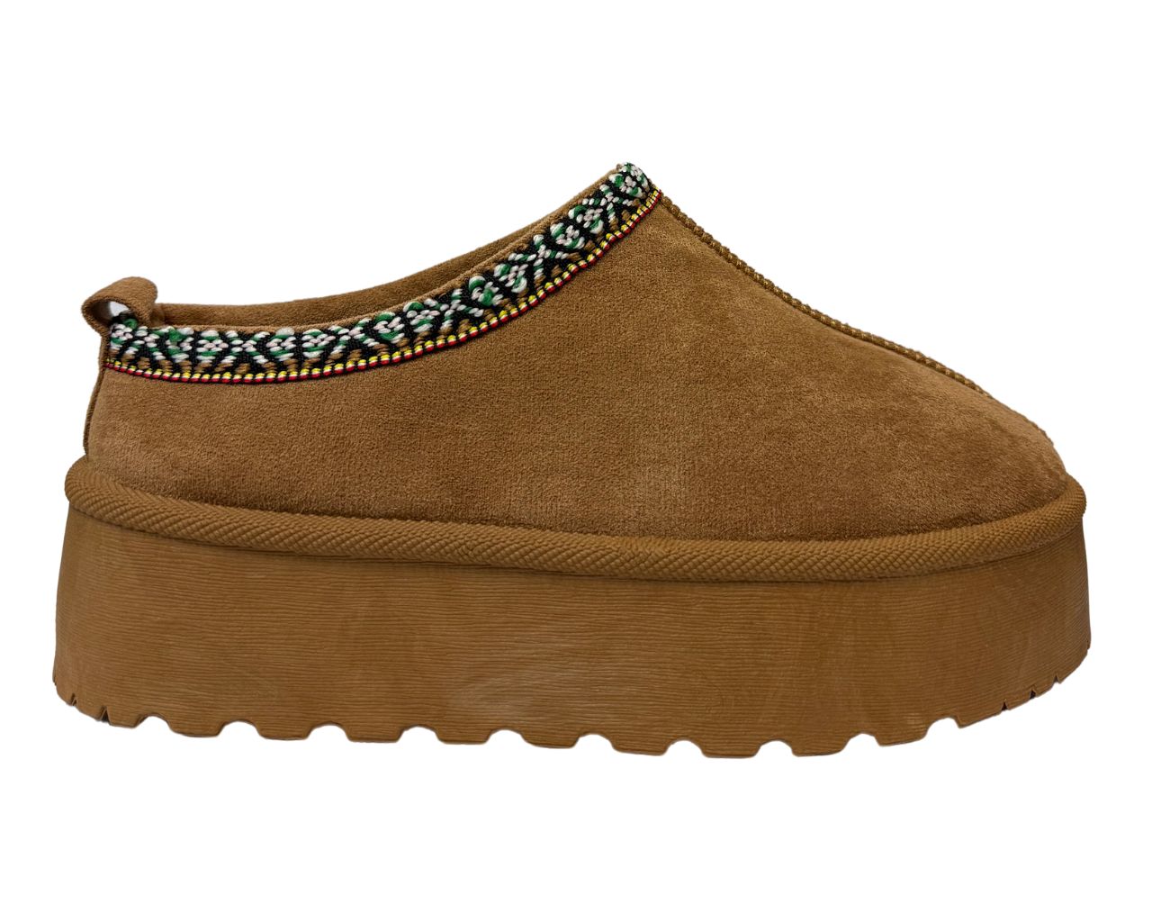 Faux Fur Lined Aztec Platform Shoes