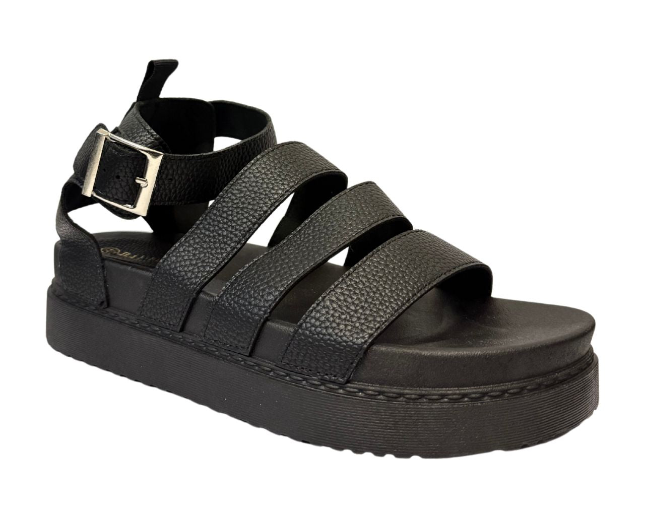 Women's Faux Leather Chunky Sole Gladiator Sandals