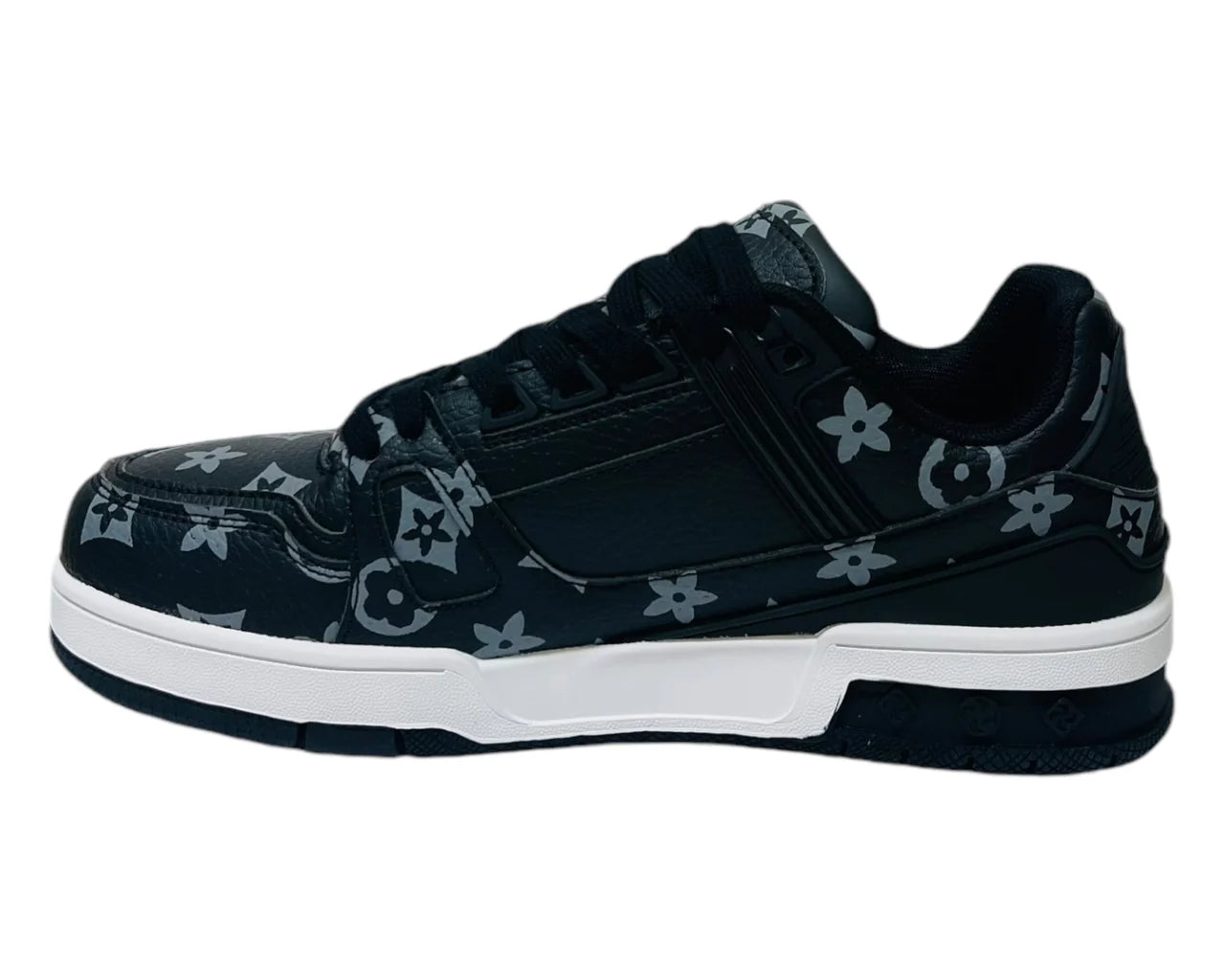 Men's Casual Faux Leather Lace Up Trainers
