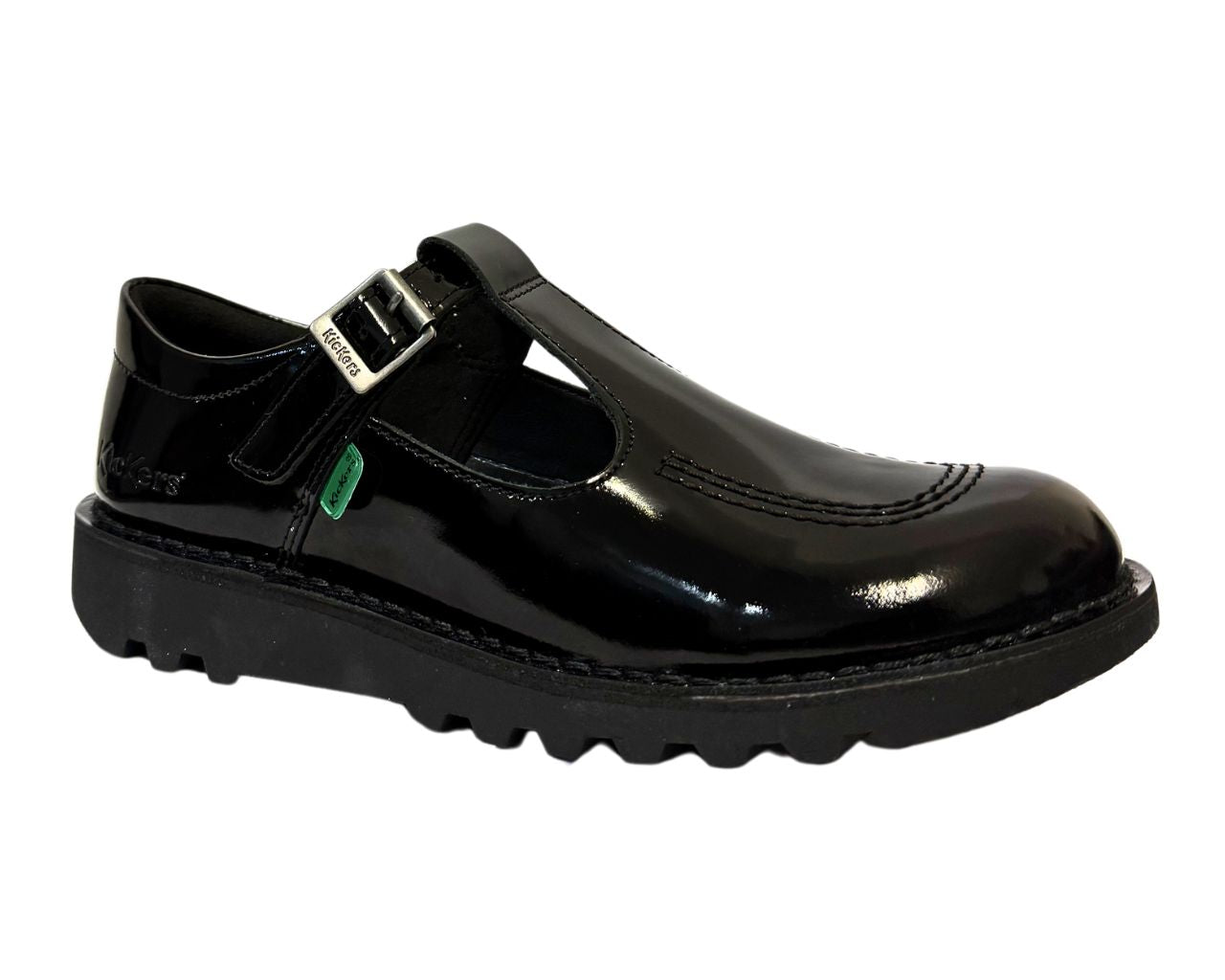 Kickers kick T Bar Patent Leather 112533 T BAR Shoes Black