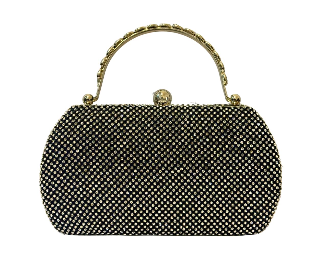Women Elegant Box Bag with Zircon Embellishments, Decorative Handles & Detachable Chain