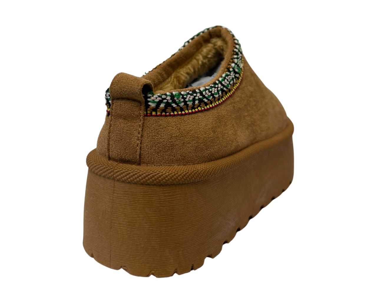 Faux Fur Lined Aztec Platform Shoes