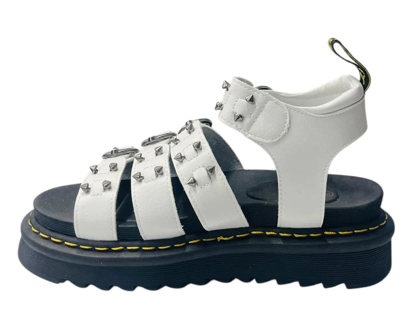 Women's Ankle Strap Hardware Pierced Sandals