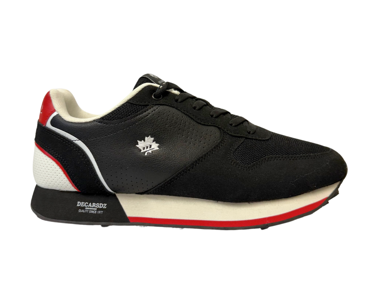 Men's Casual Faux Leather Lace Up Trainers
