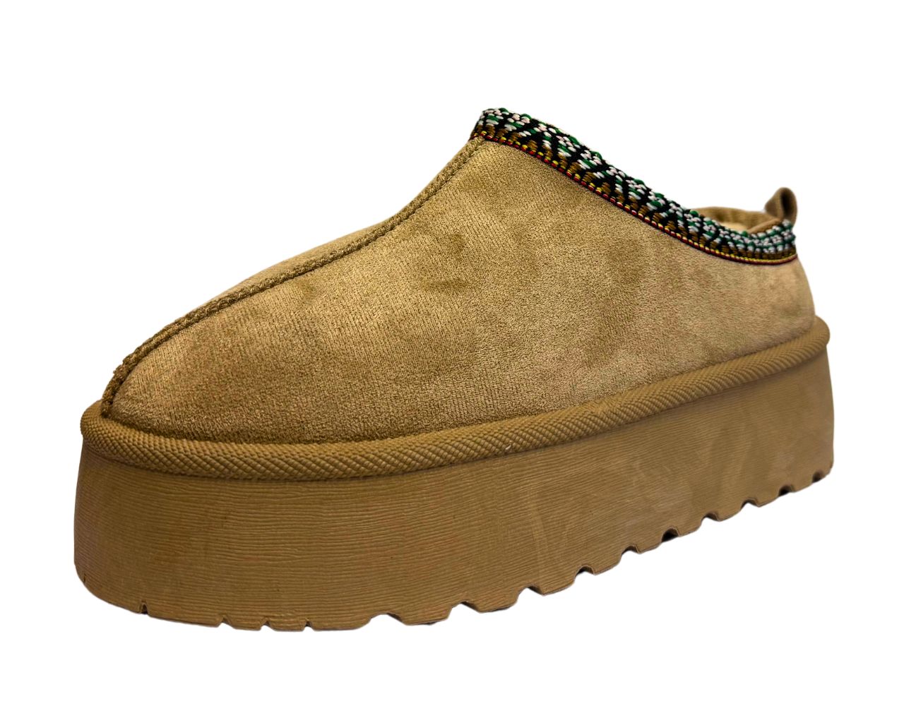 Faux Fur Lined Aztec Platform Shoes