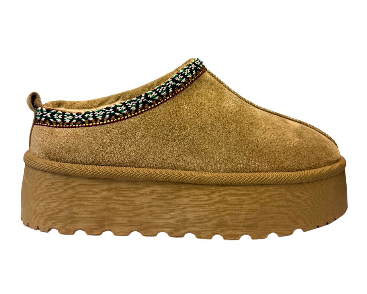 Faux Fur Lined Aztec Platform Shoes
