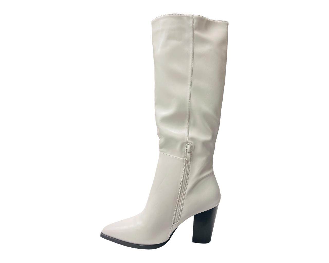 Women's Pointy Toe Knee High Boots Knight Block Heels Nightclub Shoes