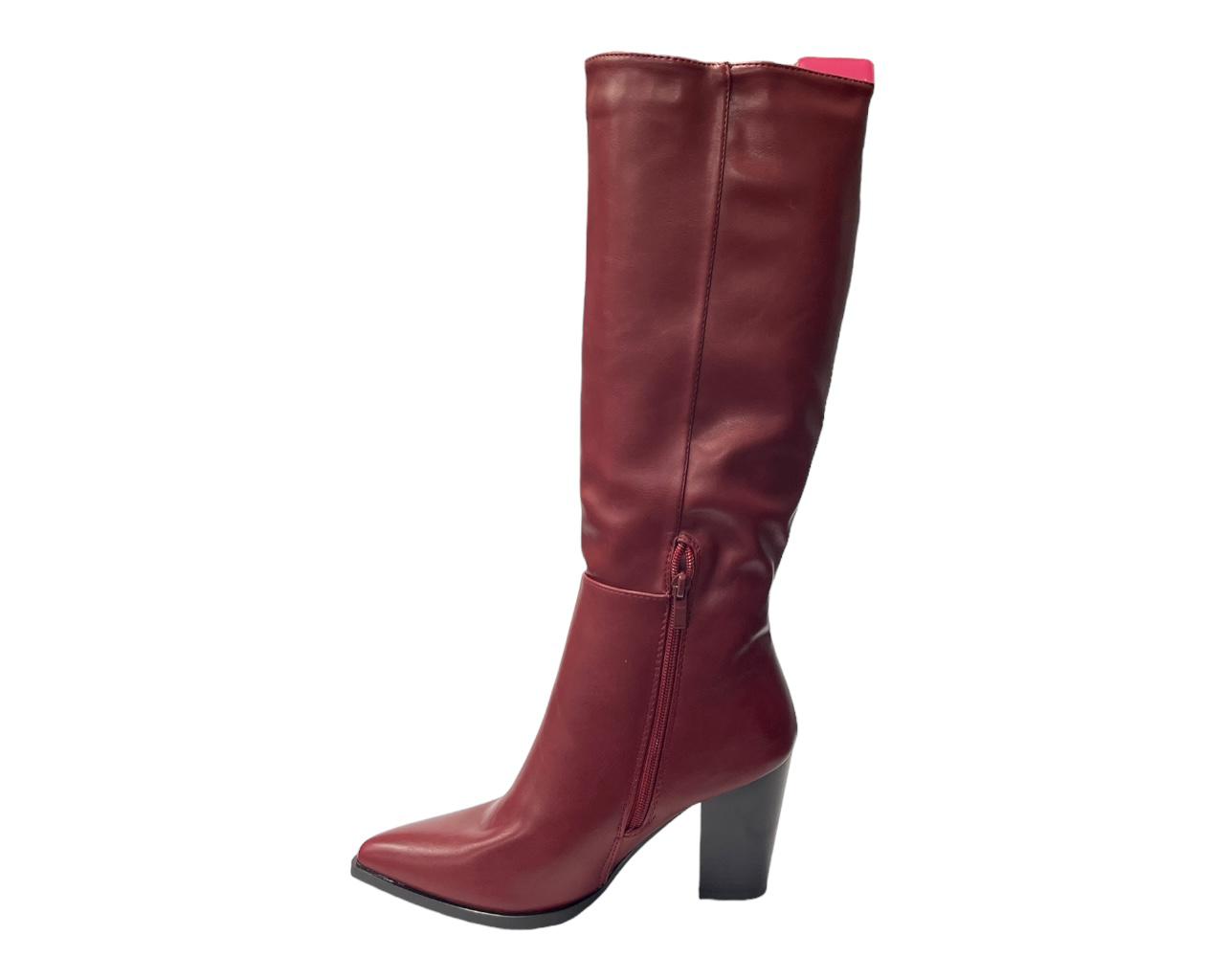 Women's Pointy Toe Knee High Boots Knight Block Heels Nightclub Shoes