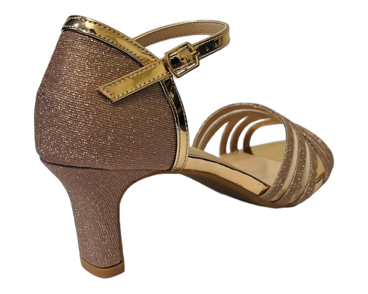 Women's Glitter Ankle Strap Block Heel Wedding Prom Party Fashion Shoes