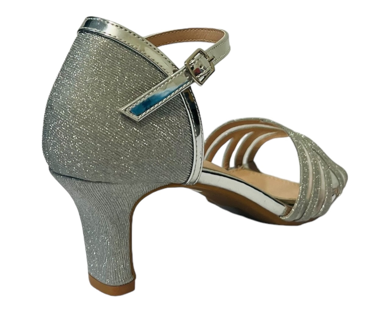 Women's Glitter Ankle Strap Block Heel Wedding Prom Party Fashion Shoes