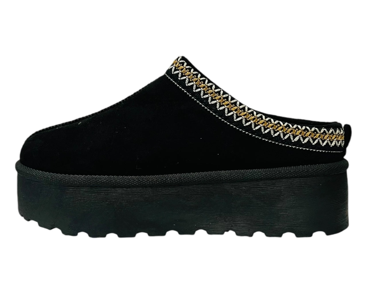 Women's Faux Suede Aztec Platform Sliders