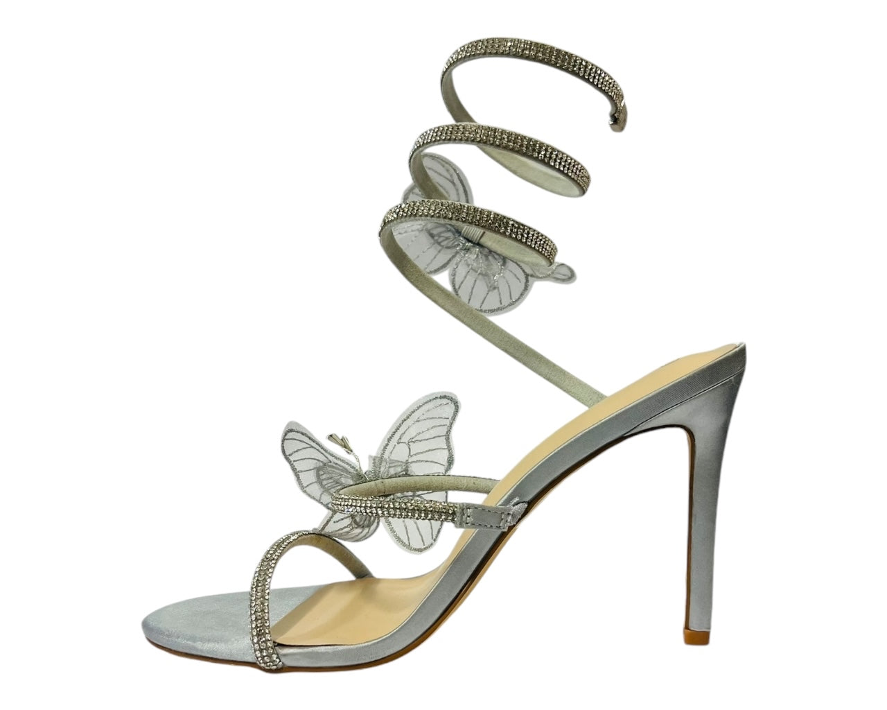 Women's Diamante Snake Butterfly Anklet High Heel Shoes