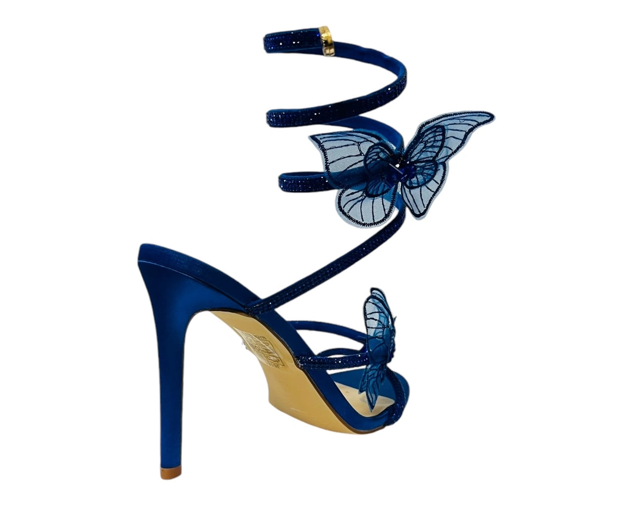 Women's Diamante Snake Butterfly Anklet High Heel Shoes