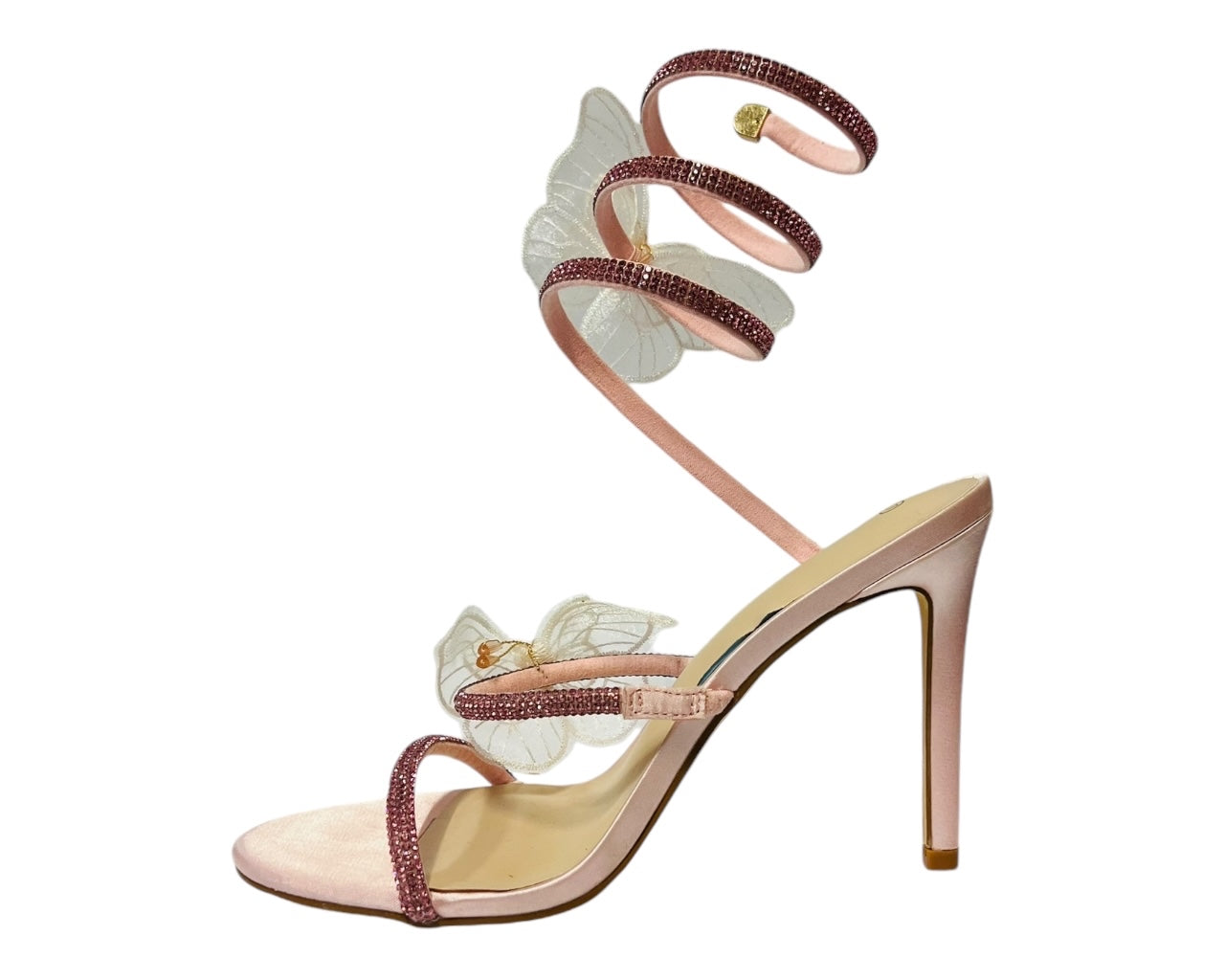 Women's Diamante Snake Butterfly Anklet High Heel Shoes