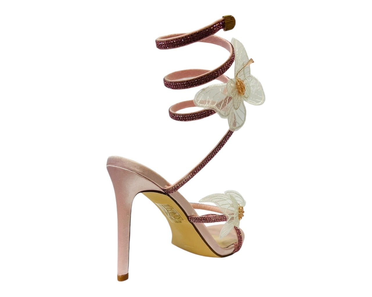 Women's Diamante Snake Butterfly Anklet High Heel Shoes