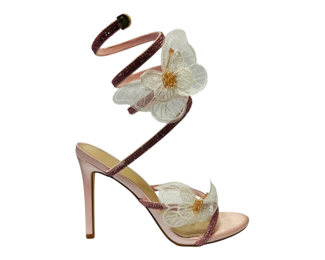 Women's Diamante Snake Butterfly Anklet High Heel Shoes