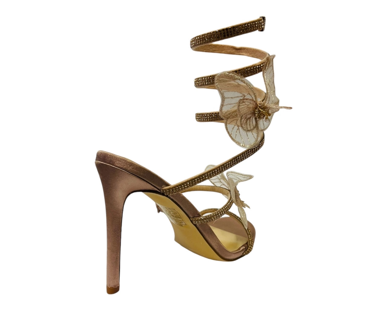 Women's Diamante Snake Butterfly Anklet High Heel Shoes
