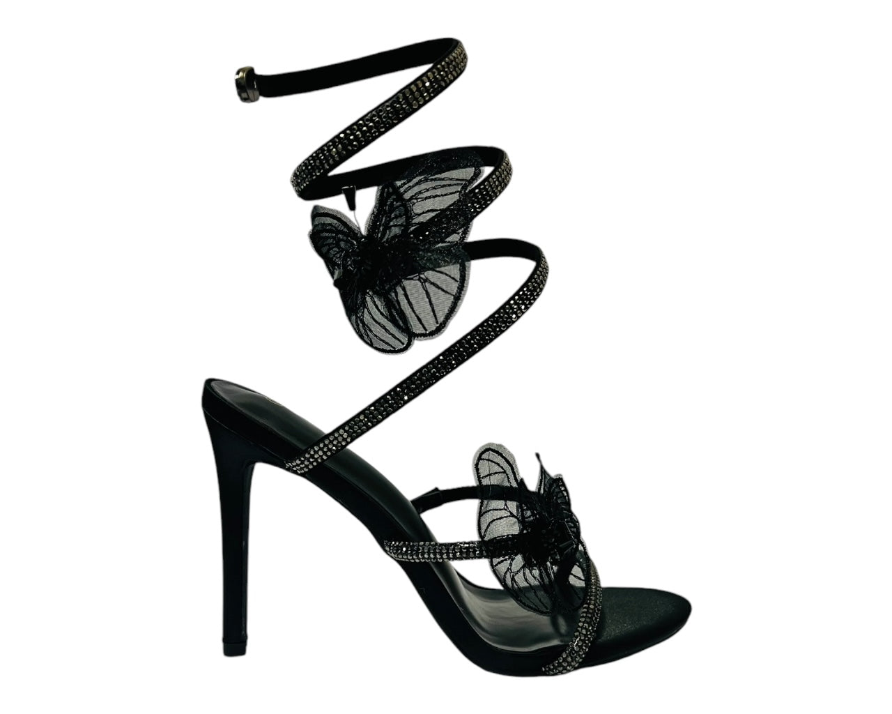 Women's Diamante Snake Butterfly Anklet High Heel Shoes