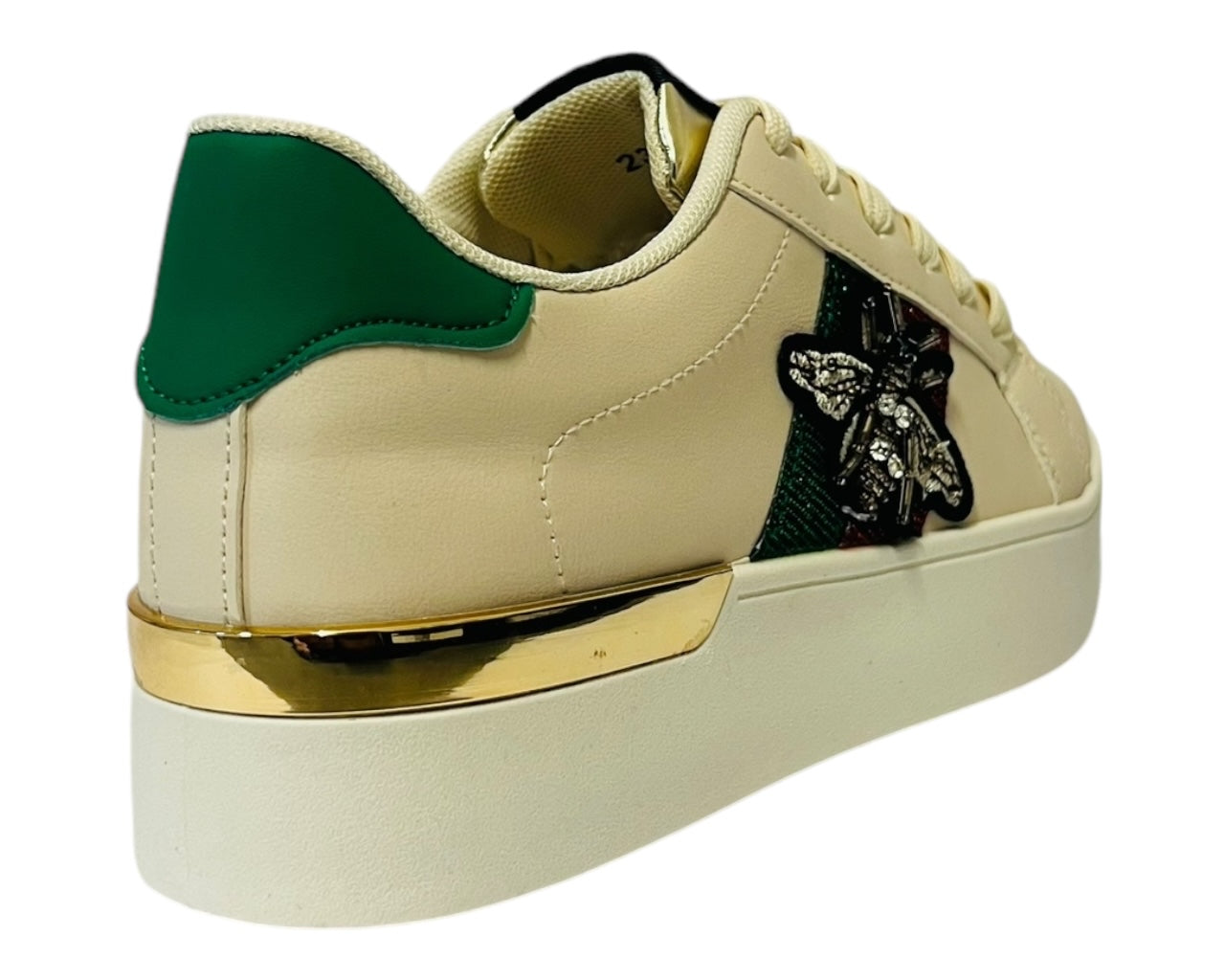 Women's Casual Lace Up Trainers Beige Size 3-8