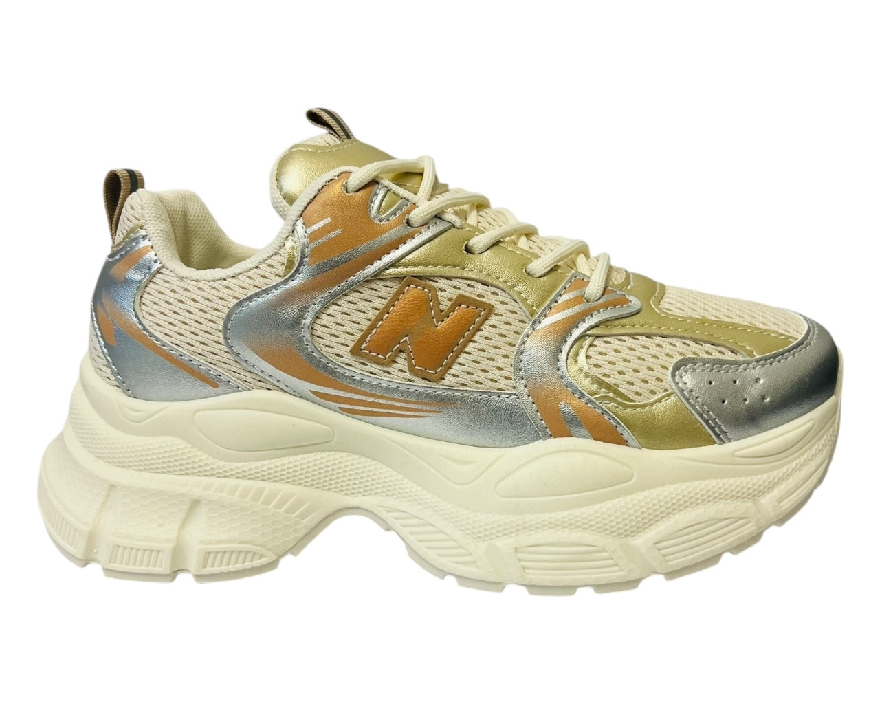 Women's Chunky Sole Lace Up Mesh Trainers SW002