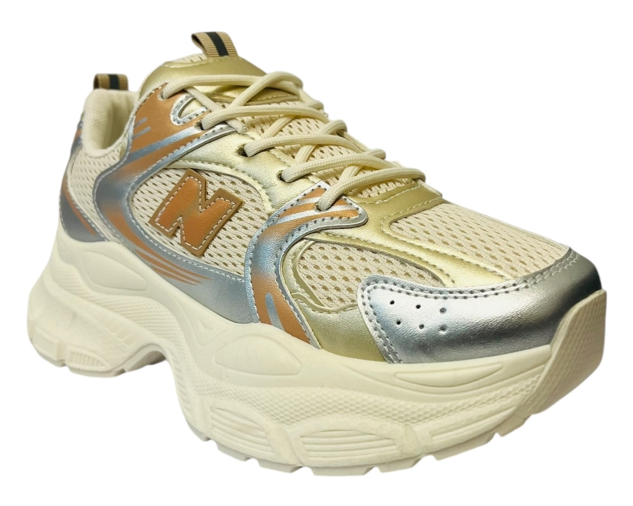 Women's Chunky Sole Lace Up Mesh Trainers SW002